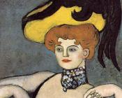 巴勃罗毕加索 - 戴珠宝项链的妓女